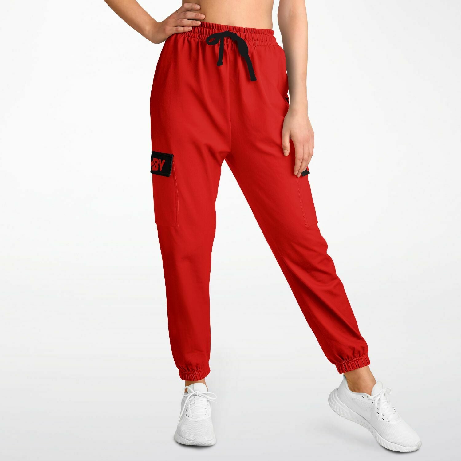 LifeBy Red Athletic Cargo Joggers - LifeBy Fitness