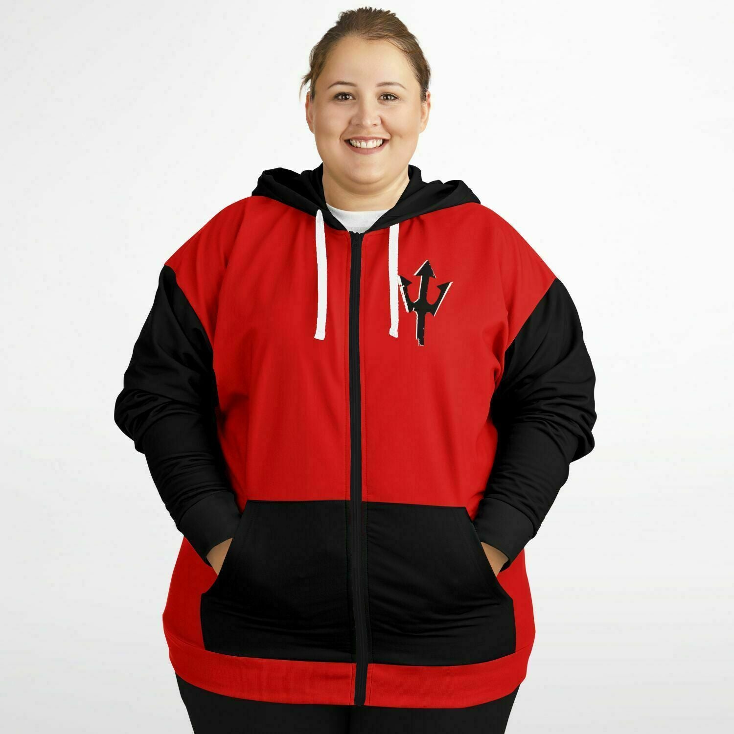 LifeBy Red Athletic Plus-size Ziphoodie - LifeBy Fitness