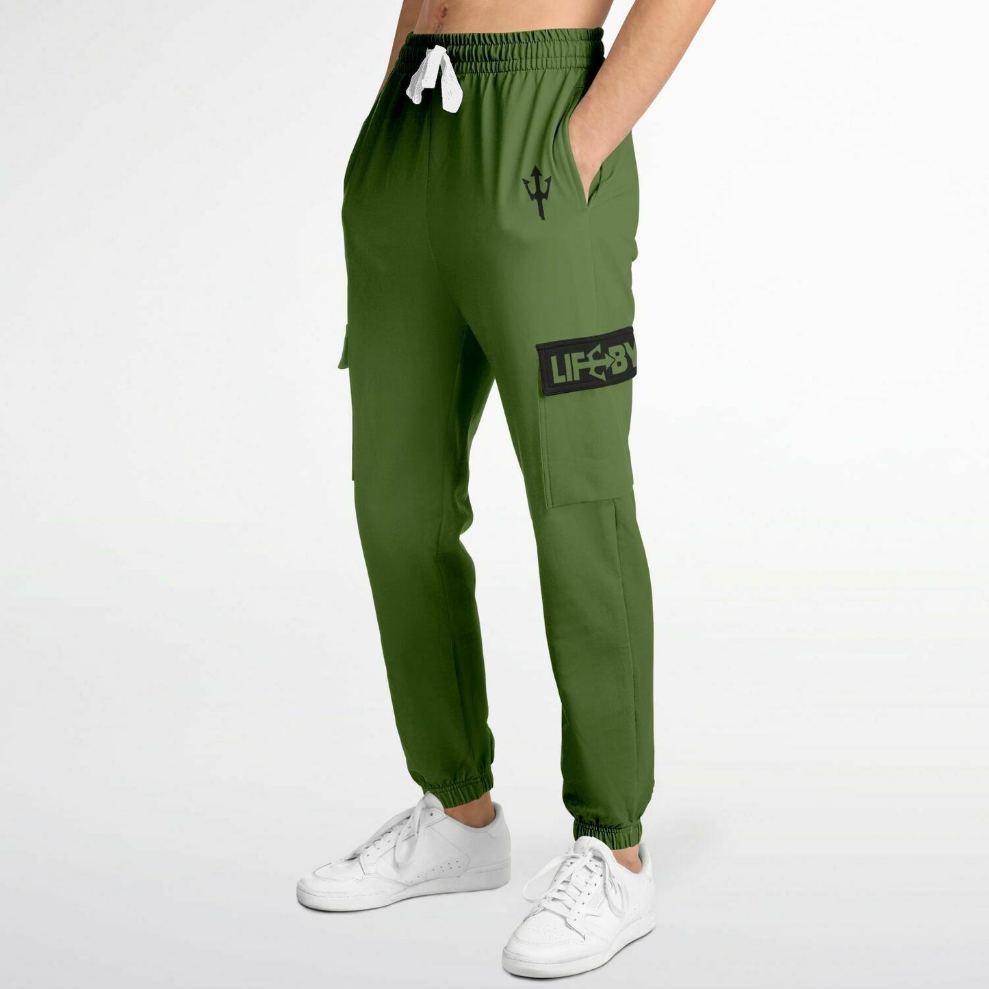 LifeBy Military Green Athletic Cargo Joggers - LifeBy Fitness