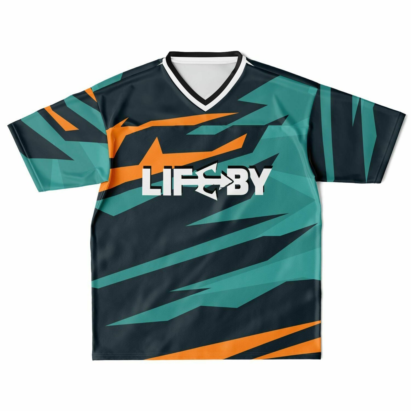 LifeBy Orange-Blue Sports Jersey - LifeBy Fitness