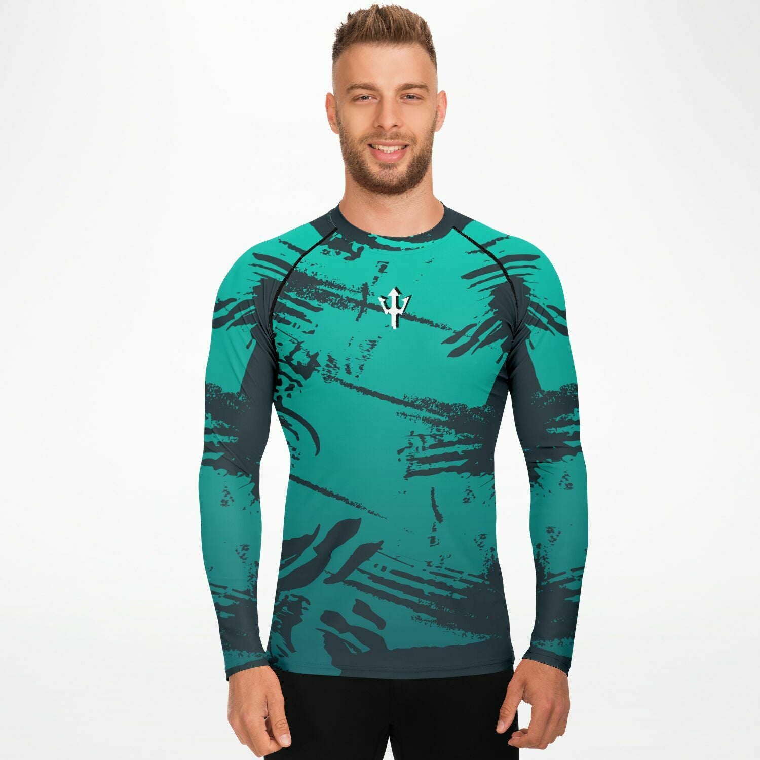 Men's LifeBy Blue Abstract Rashguard - LifeBy Fitness