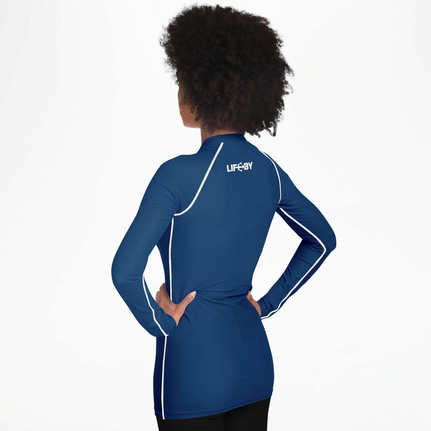 Women's LifeBy Navy Blue Rashguard - LifeBy Fitness