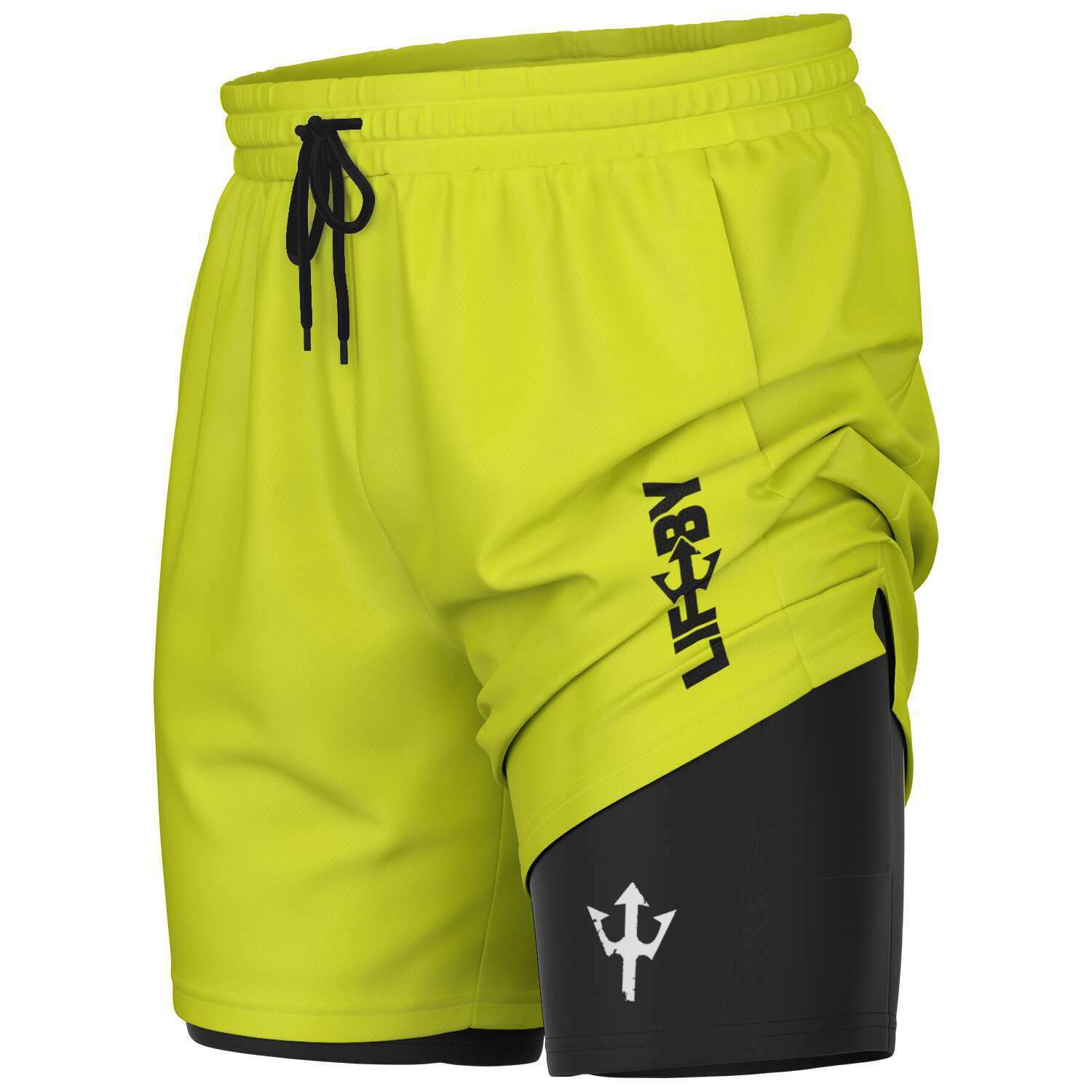 Men's LifeBy Yellow 2-in-1 Shorts - LifeBy Fitness