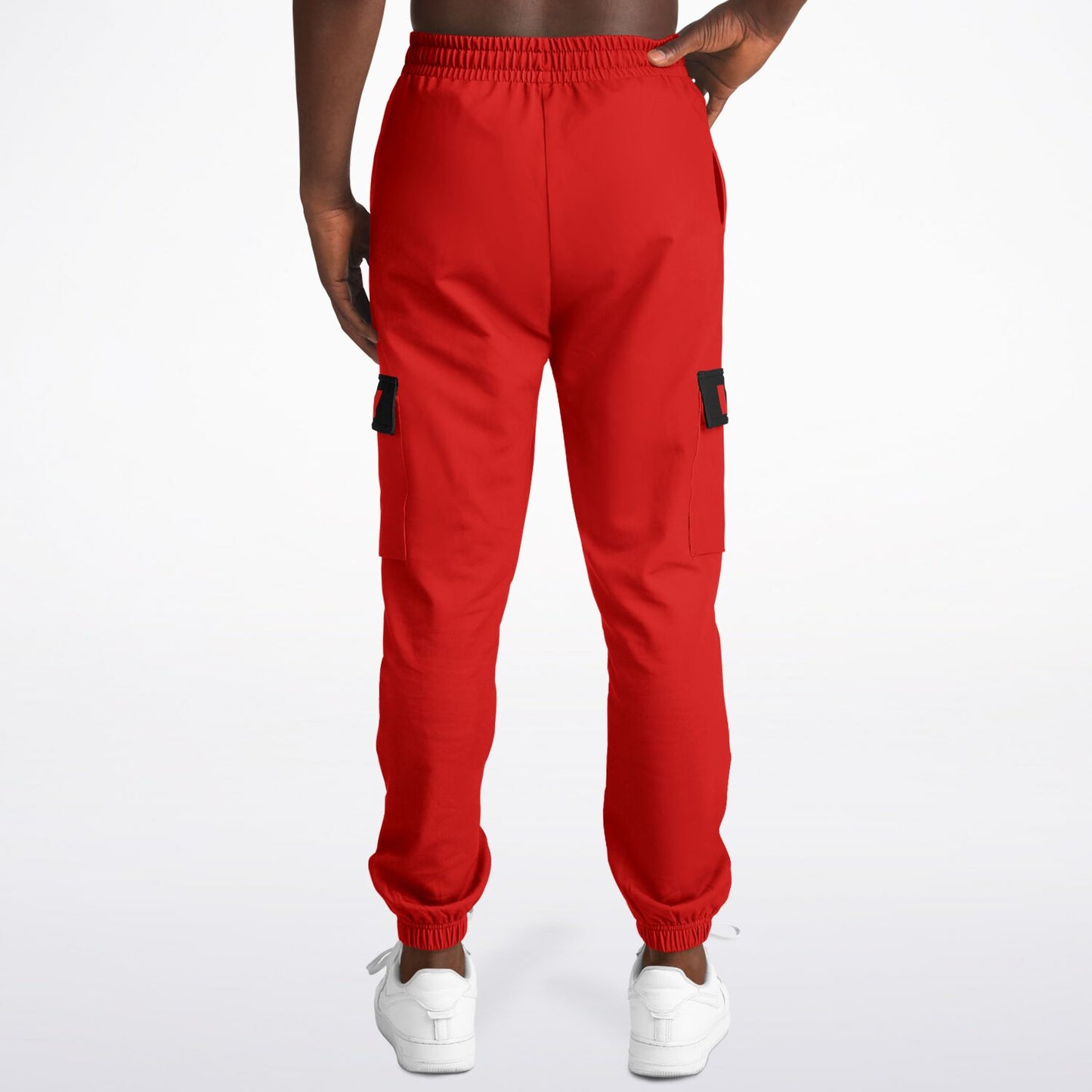 LifeBy Red Athletic Cargo Joggers - LifeBy Fitness