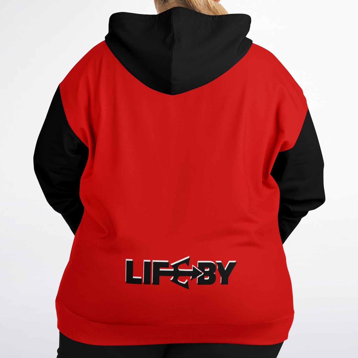 LifeBy Red Athletic Plus-size Ziphoodie - LifeBy Fitness