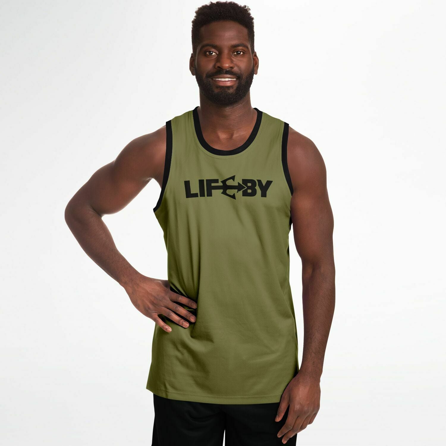 LifeBy Khaki Basketball Jersey - LifeBy Fitness