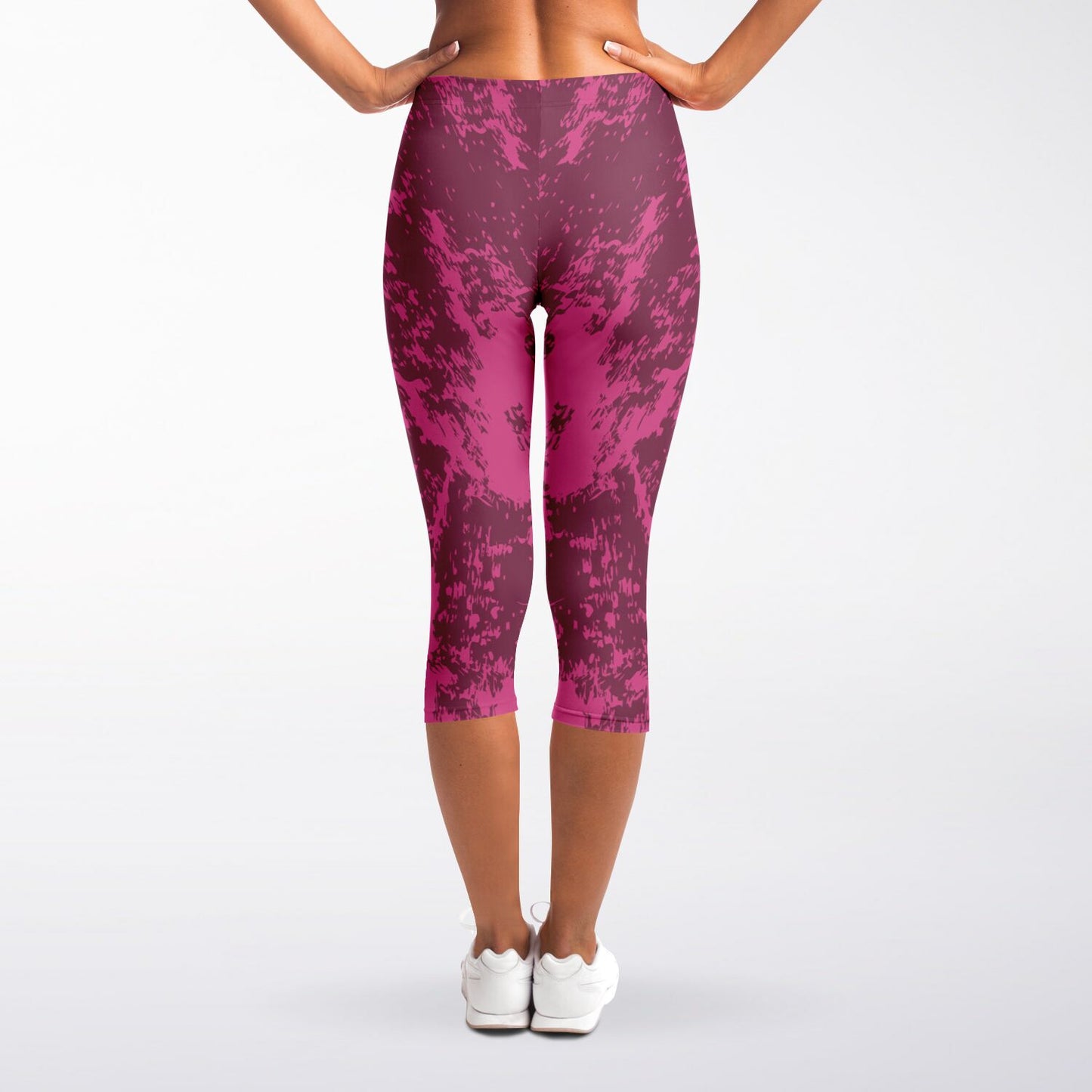 Women's LifeBy Pink Swirl Capri Leggings - LifeBy Fitness