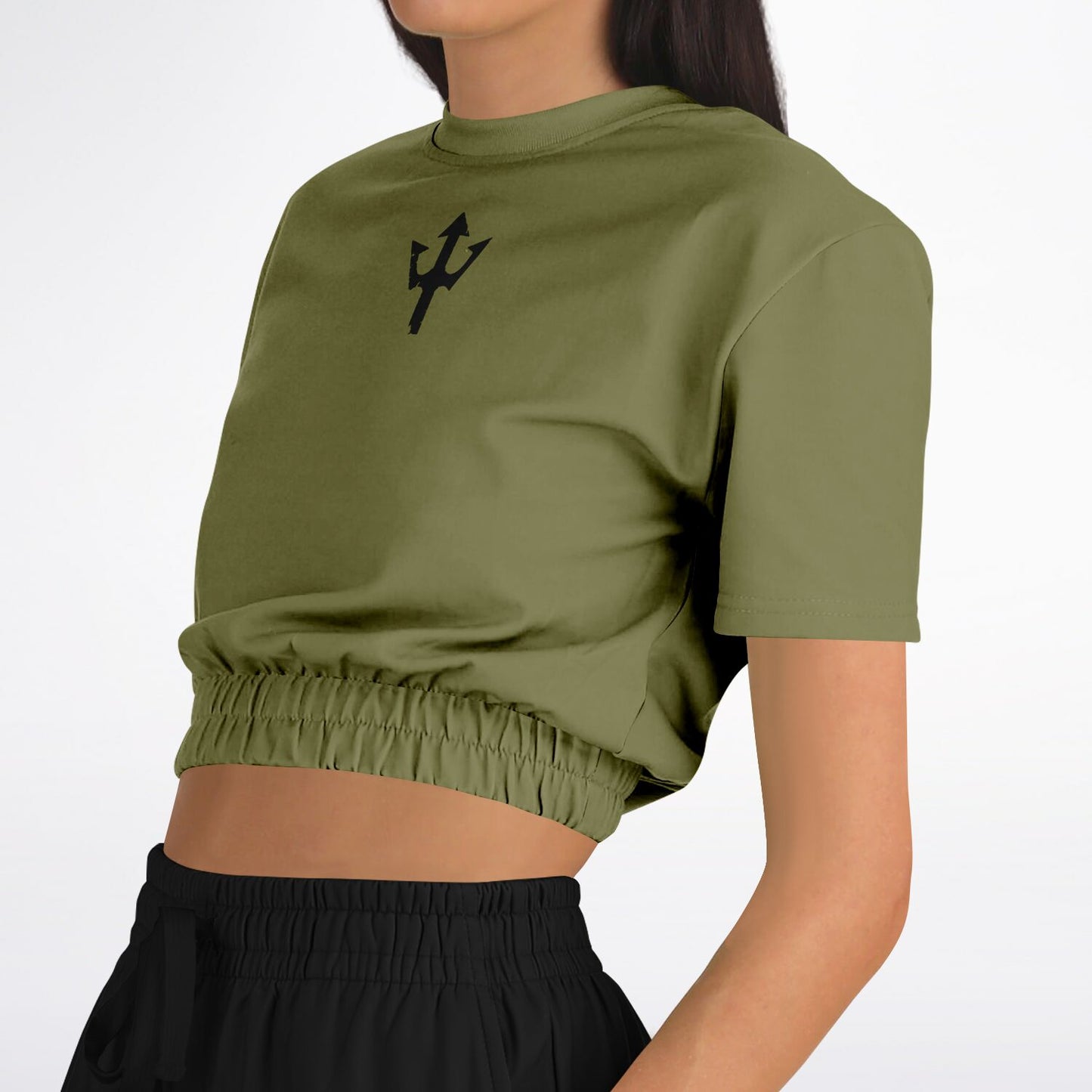 Women's LifeBy Khaki Athletic Cropped Sweatshirt - LifeBy Fitness