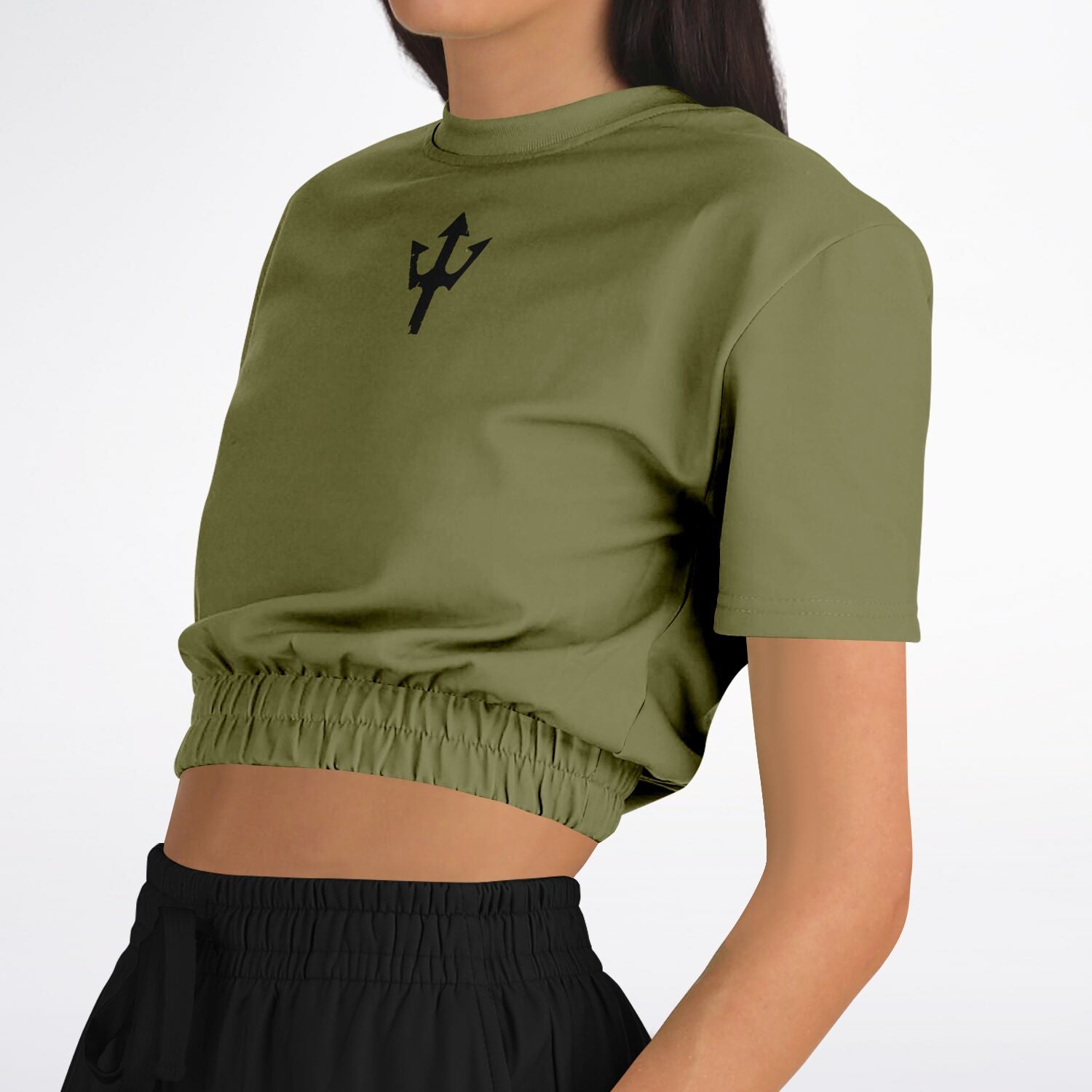 Women's LifeBy Khaki Athletic Cropped Sweatshirt - LifeBy Fitness